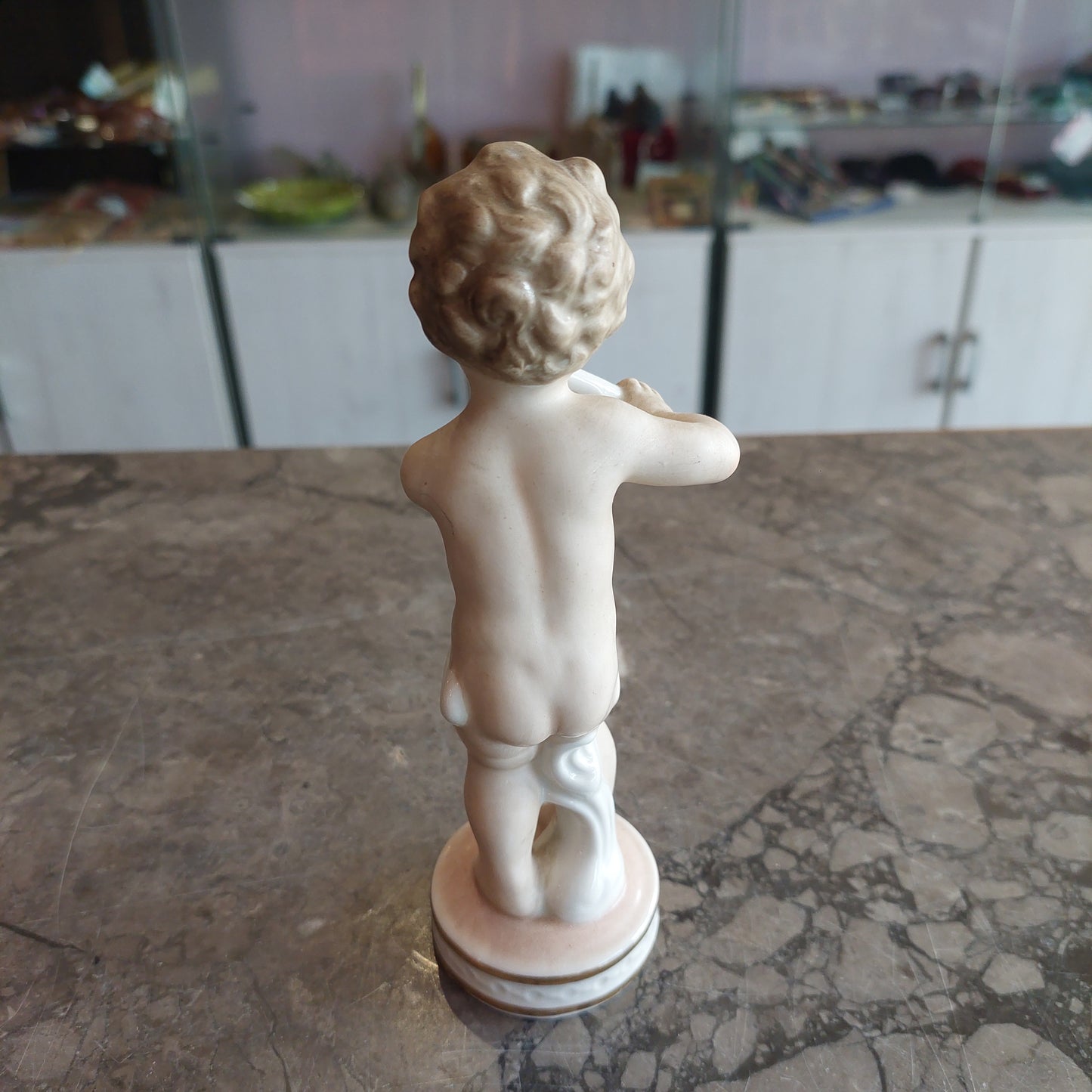 Statuina * Puttino Musico Porcellana Capodimonte