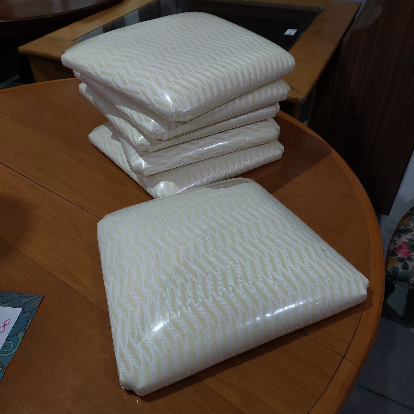 Set/6 Sedute Imbottite Per Sedie Cm38x34
