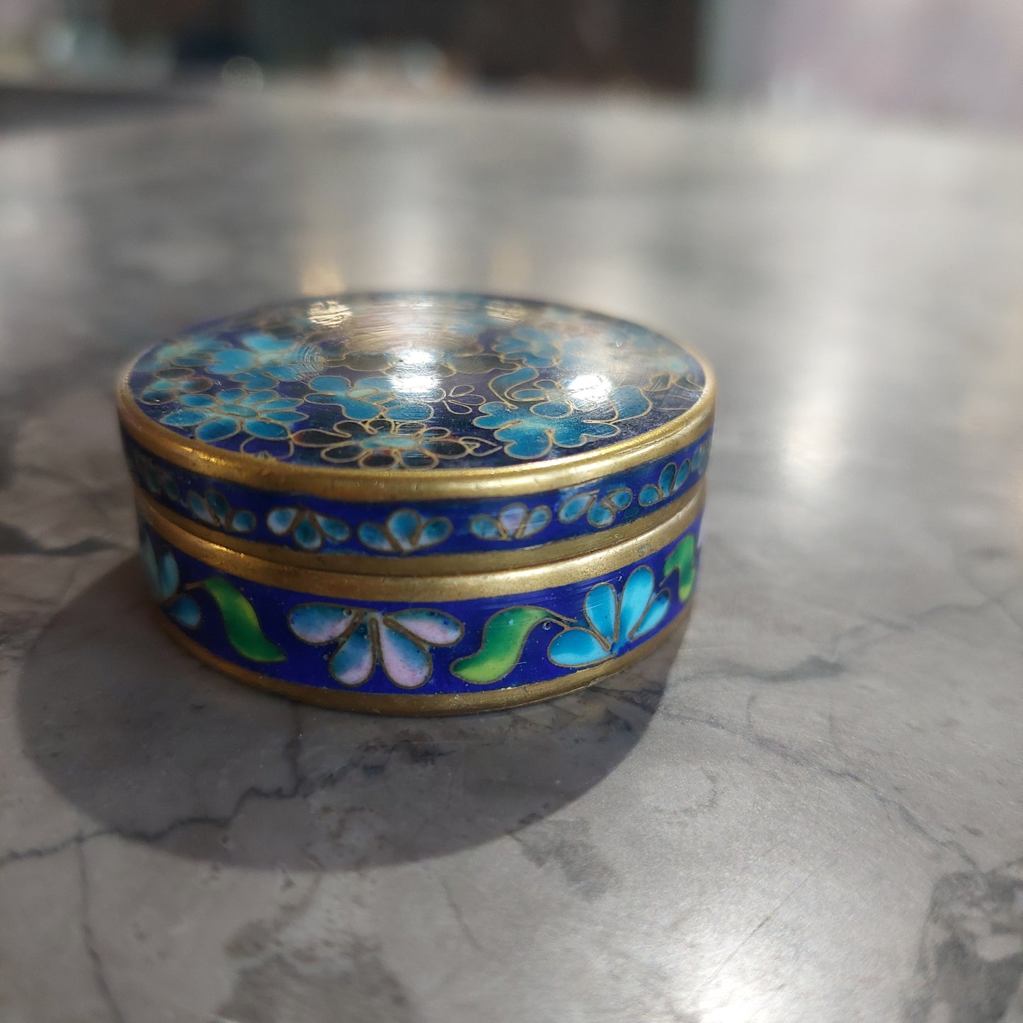 Mini Scatolina Tonda Cloisonnè Cinese