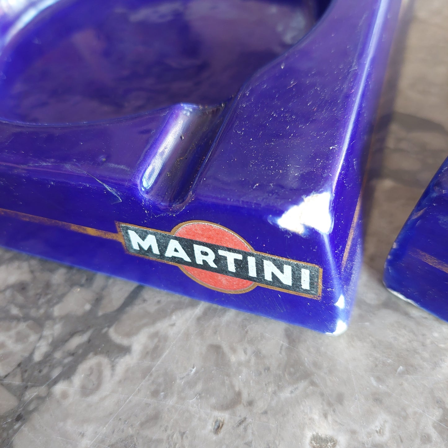 Coppia Posaceneri Martini Vintage Ceramica* Toscana