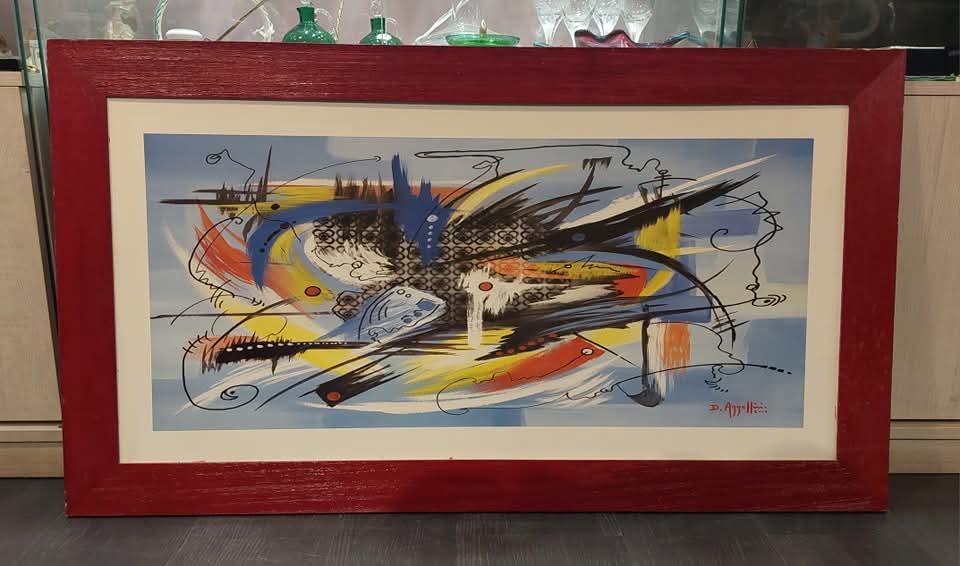 Q/poster Astratto Di Domenico Azzellini 2002 Cm114x64