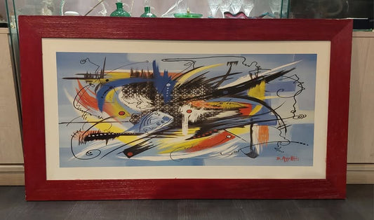 Q/poster Astratto Di Domenico Azzellini 2002 Cm114x64