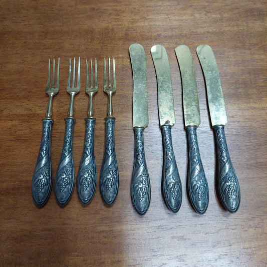 Set/8 Posate Dolce Arg Primi '900