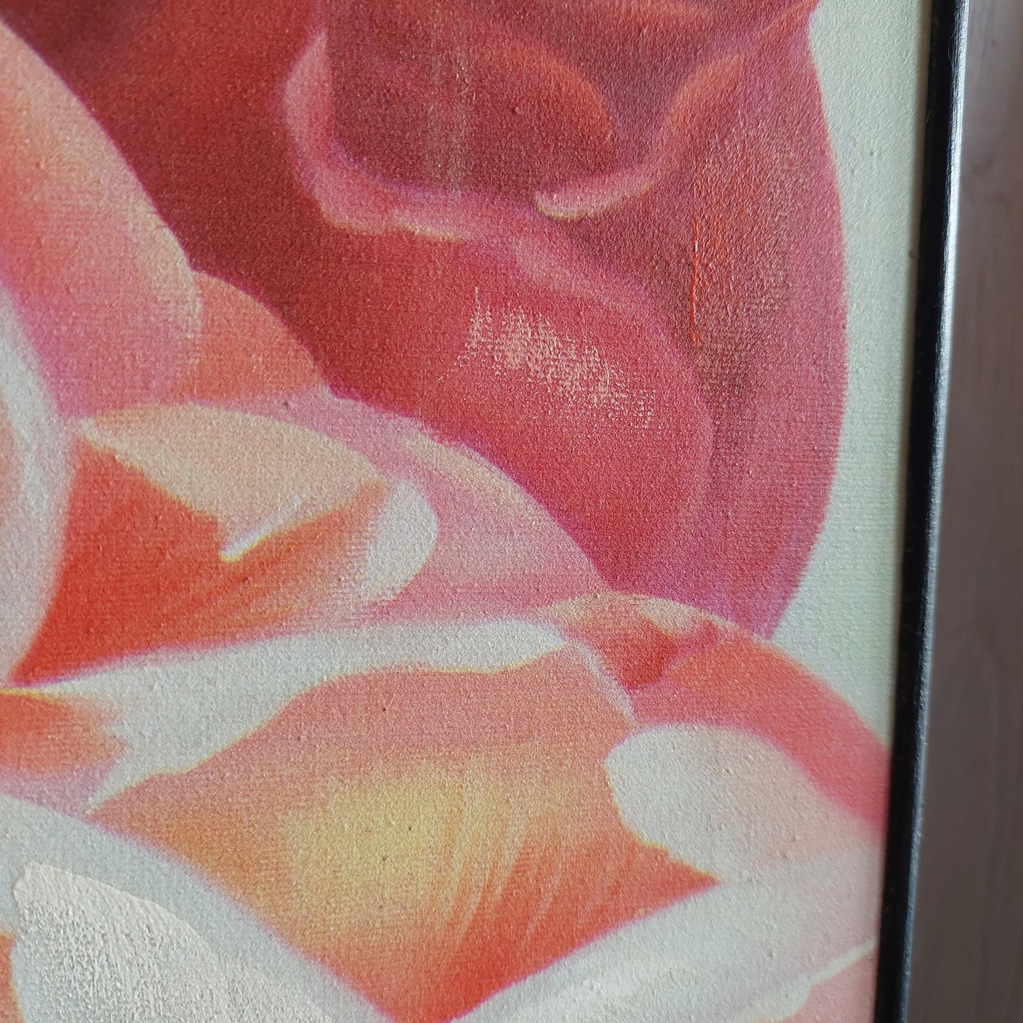 Quadro Moderno Rose Olio Su Tela Cm61x61