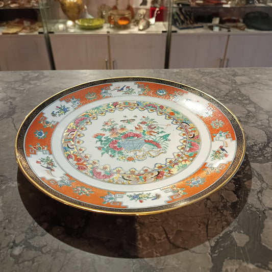 Piatto Vintage Porcellana Cinese Da Collezione D.26