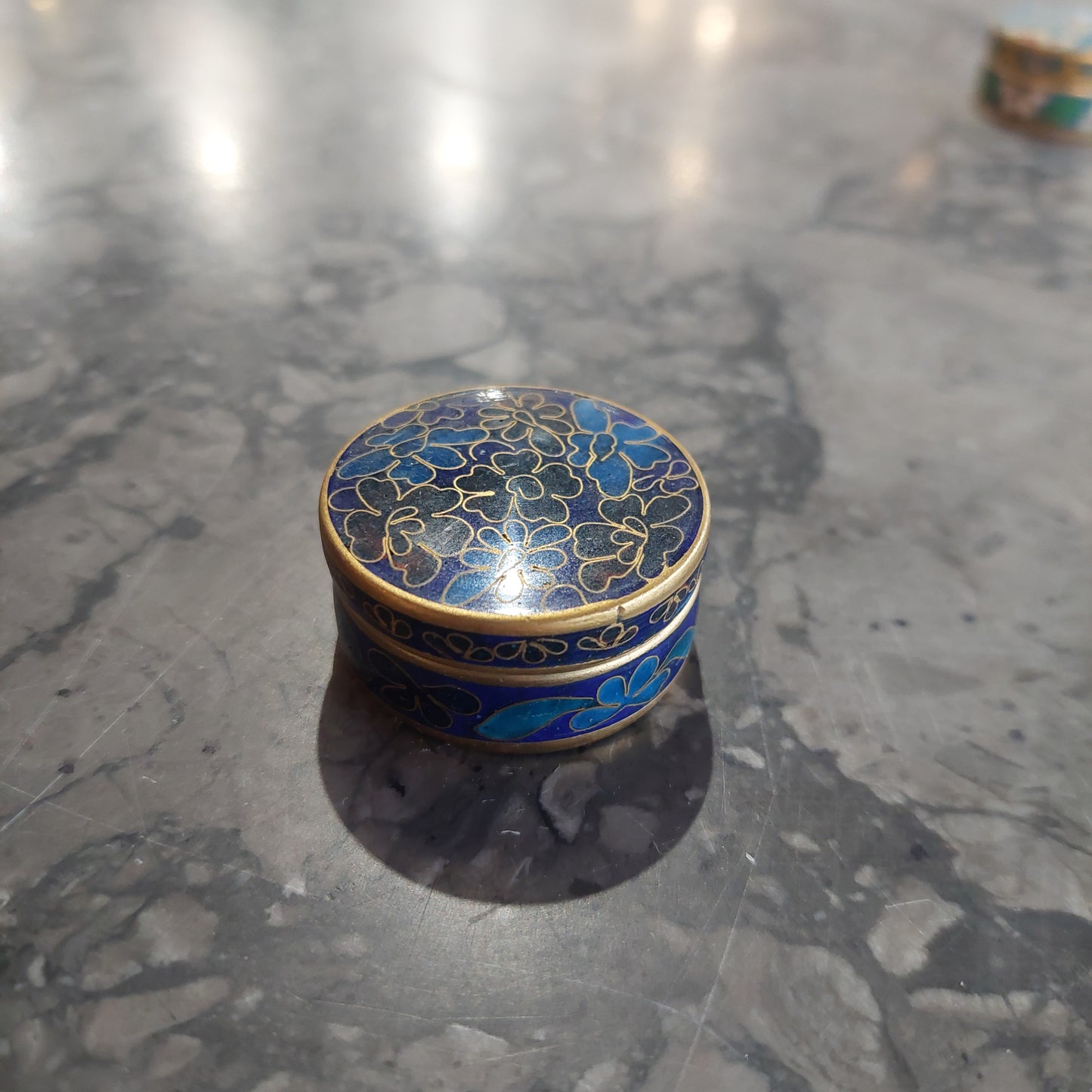 Mini Scatolina Tonda Cloisonnè Cinese