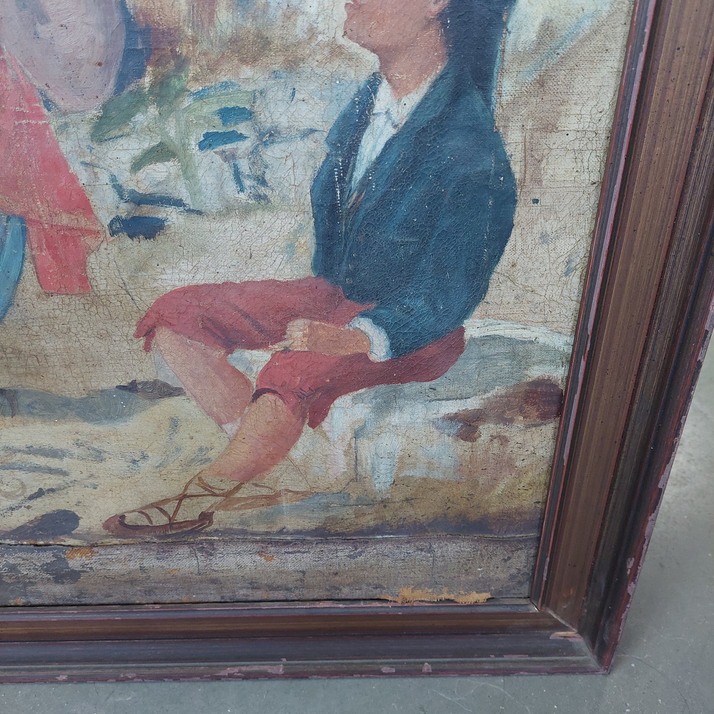 Quadro* Antico Fanciulli Siciliani Cm63,5x108