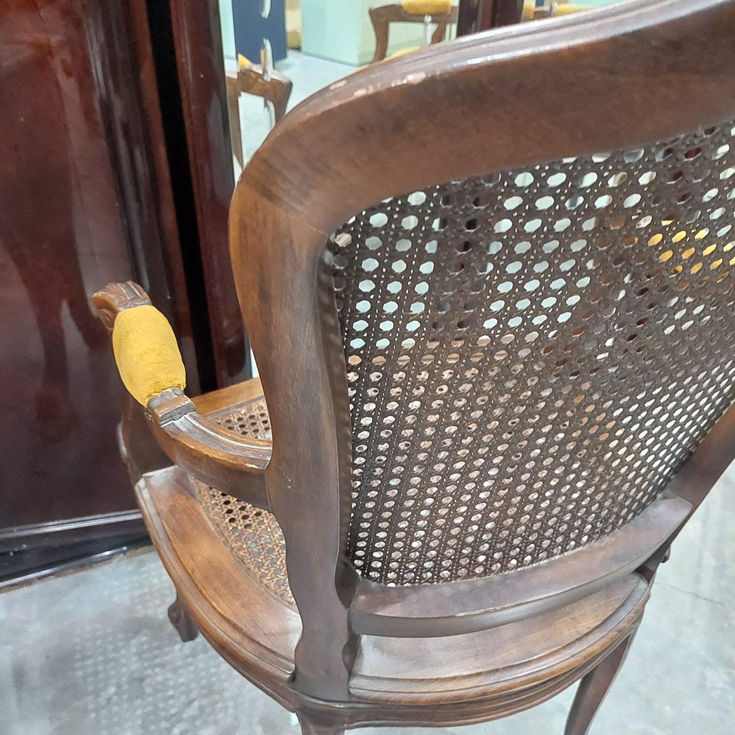 Poltroncina Legno/paglia Di Vienna