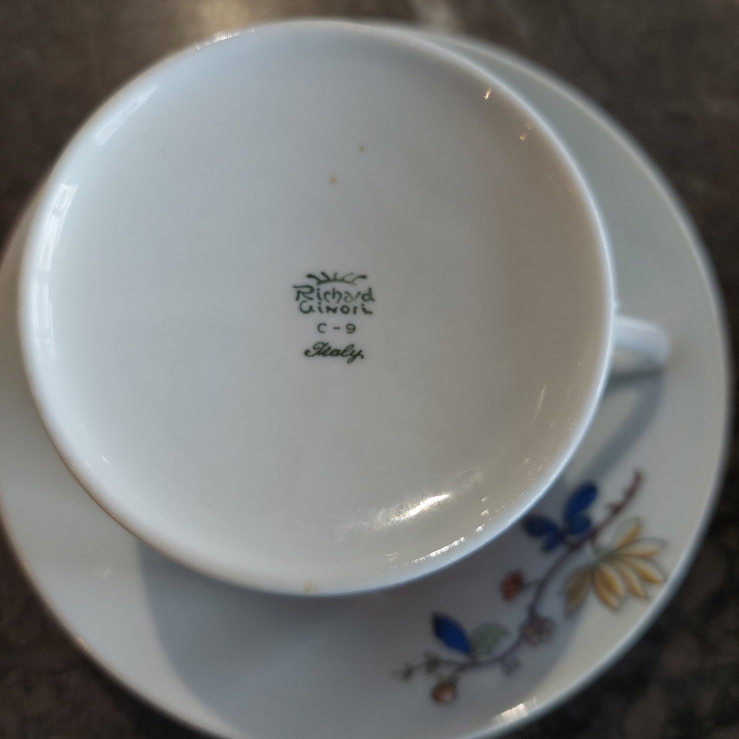 Tazza Da The Porcellana Richard Ginori Decoro Fiori