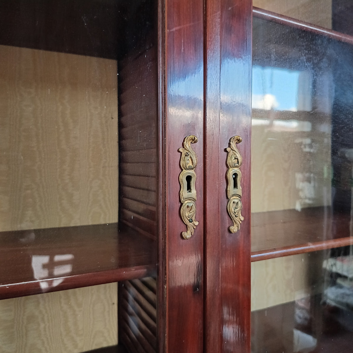 Vetrina Antica Doppio Corpo 4/ante Cm132x55x236h