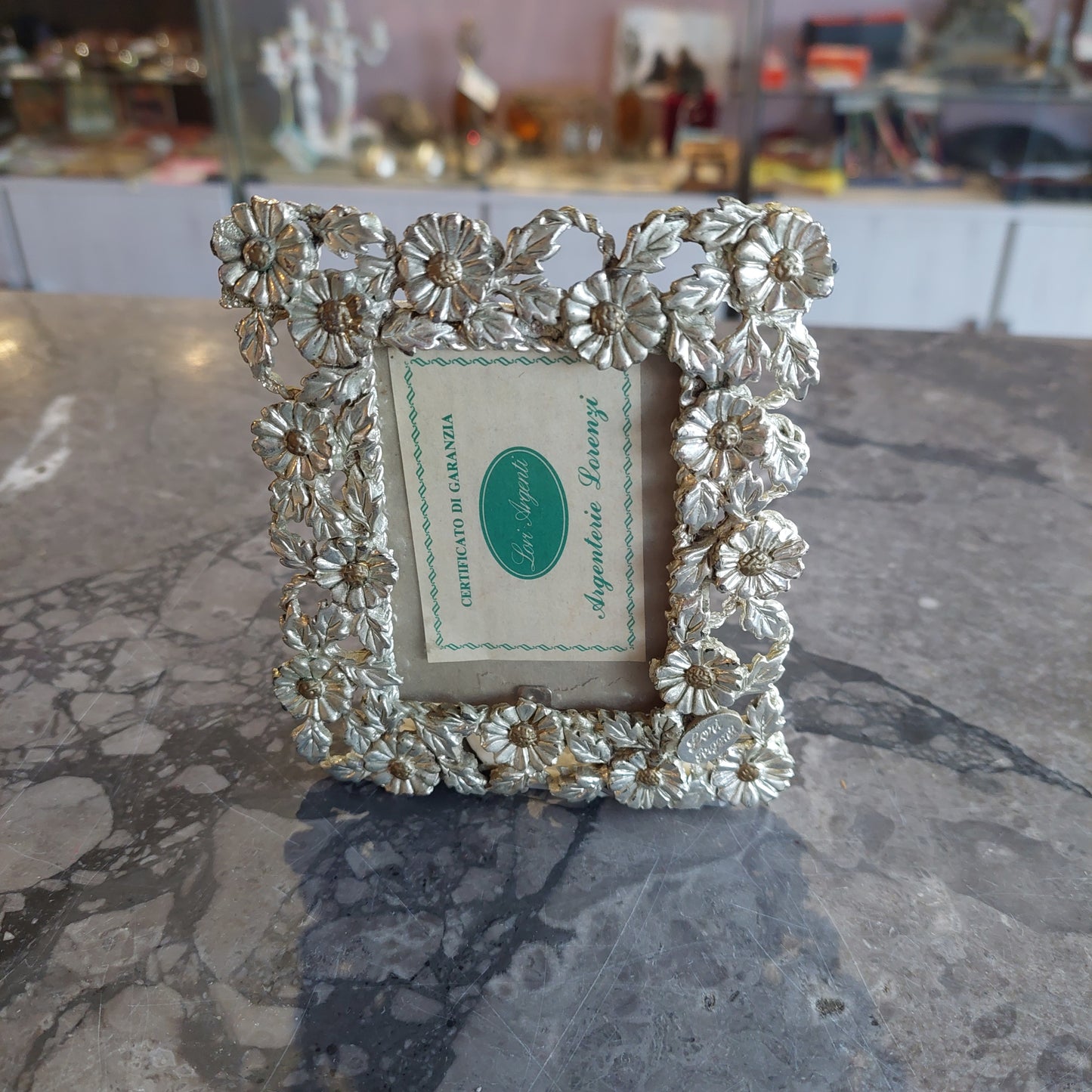 Portafoto Fiori Bagno Argento Lorenzi Argenti