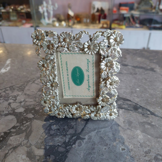 Portafoto Fiori Bagno Argento Lorenzi Argenti