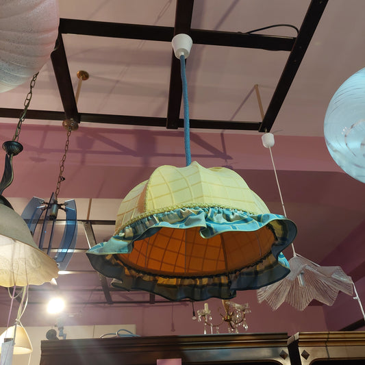 Lampadario Corda Paralume Cupola 1/luce