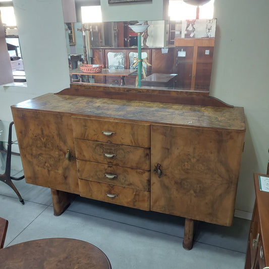 Buffet Legno St. Decò Con Specchio 2/a 4/c Cm 170x50x159h
