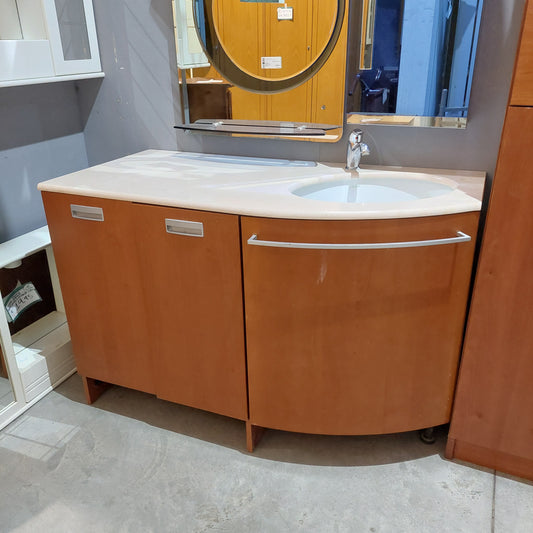 Mobile Bagno Con Lavandino E Vano Lavatrice Cm131x61x88