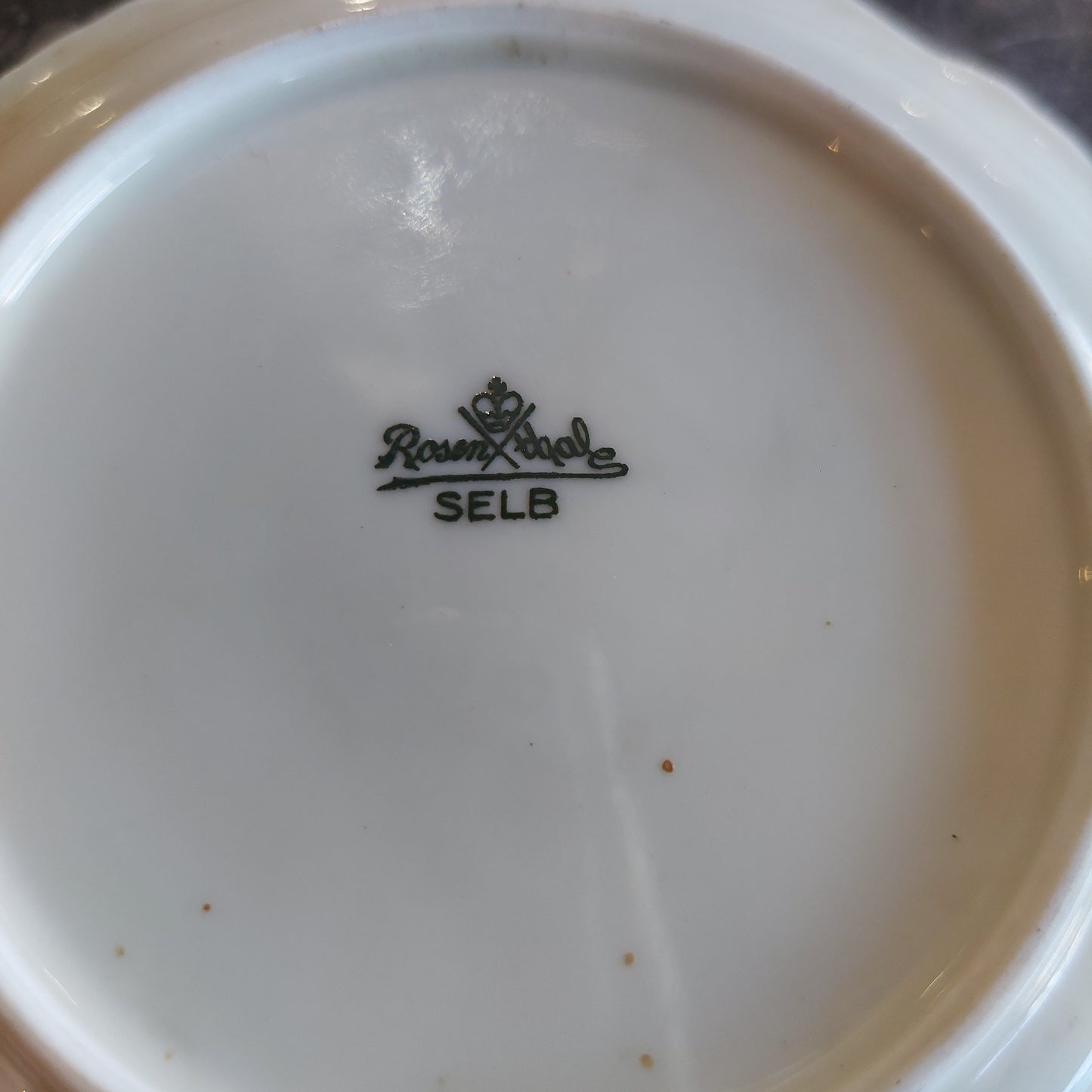 Piattino Decoro Floreale Bordo Oro Rosenthal Selb