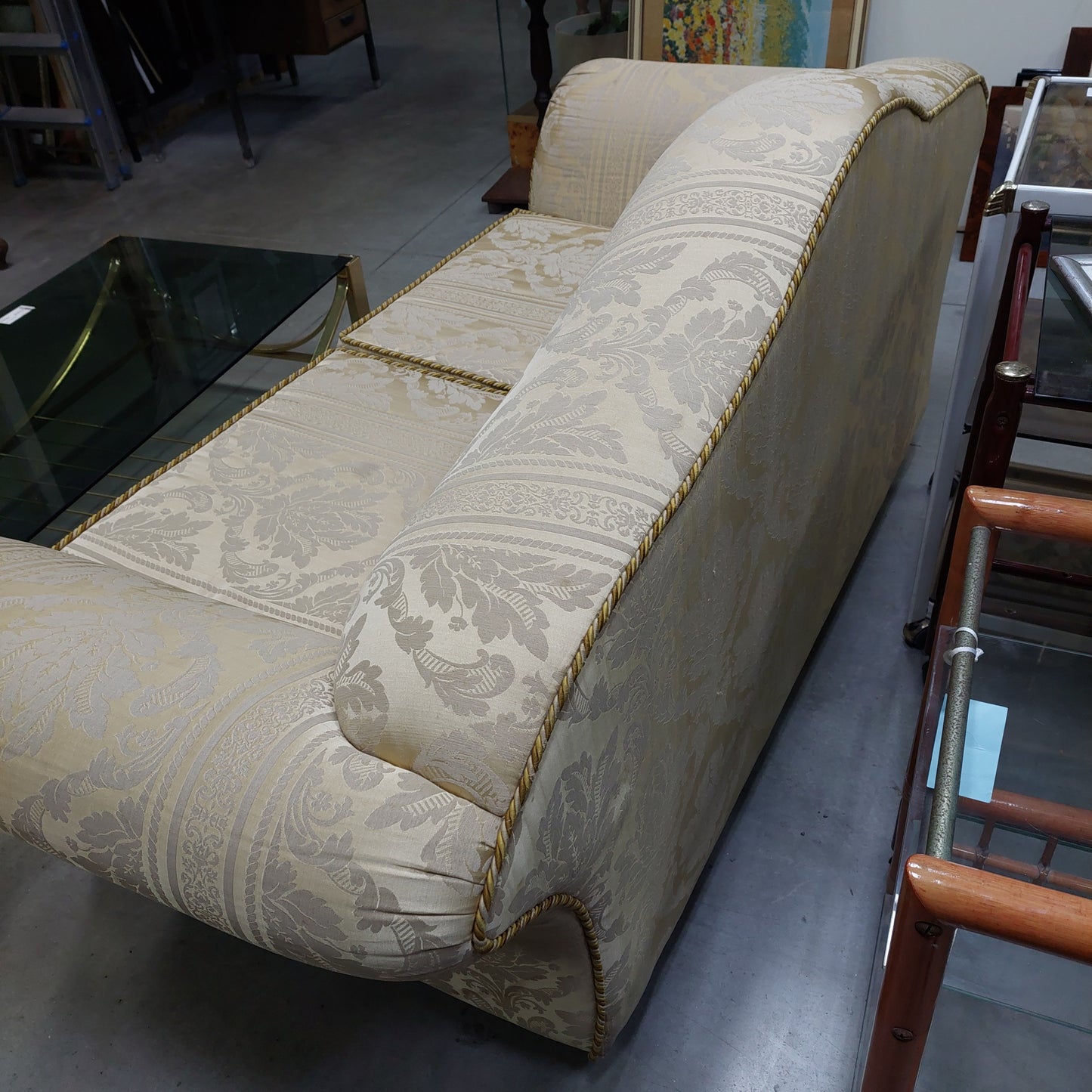 Divano Classico 2 Posti Damascato Cm190x90x90h