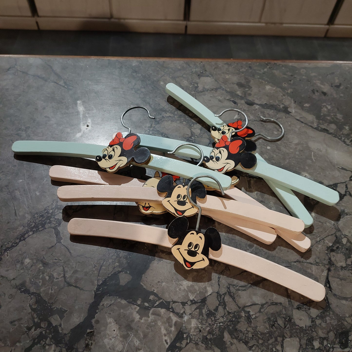 Set/7 Grucce Legno Anni 50 Disney Per Bimbi