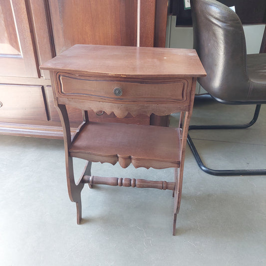 Tavolino Legno Intagliato 1/cassetto