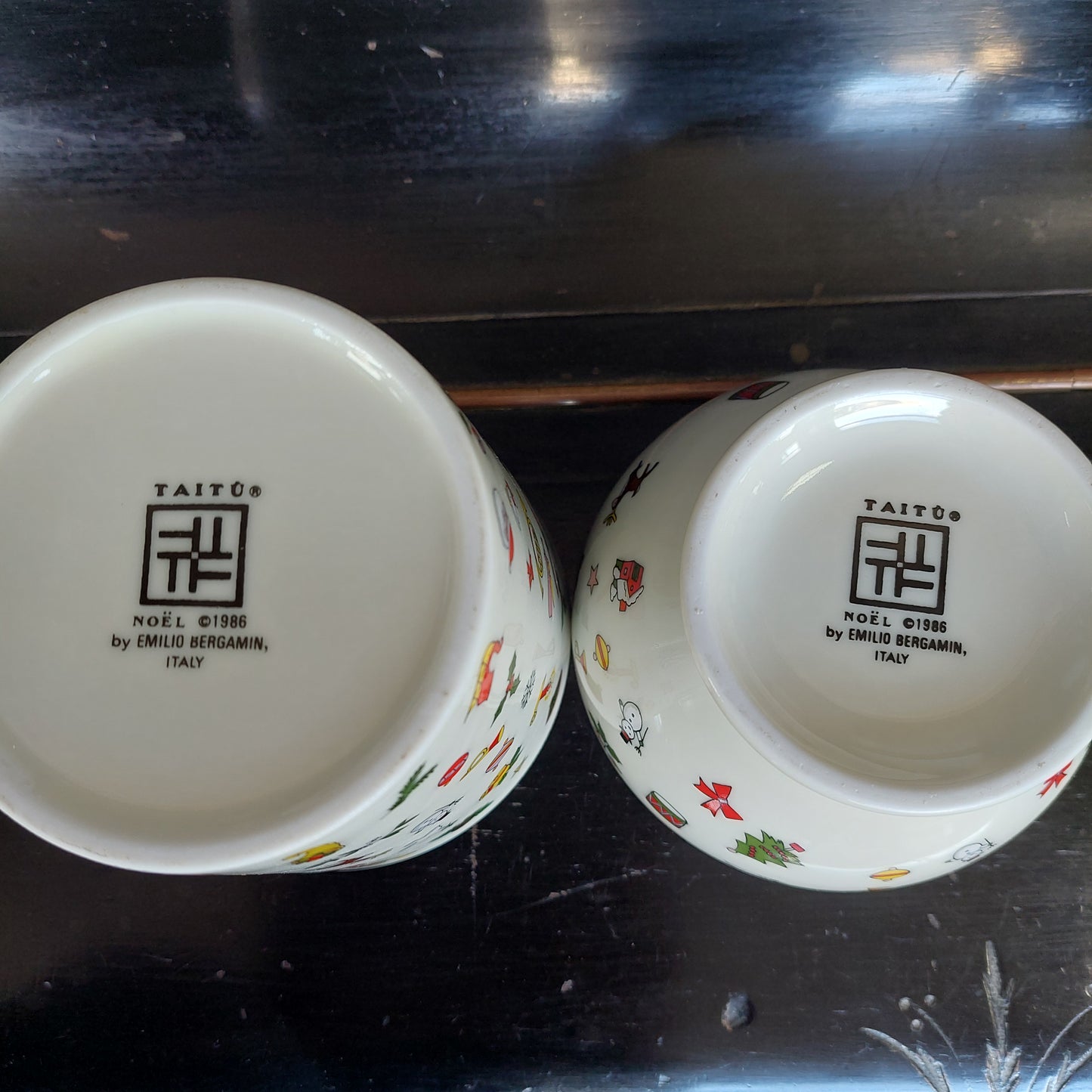 Set/tazza Teiera E Portabiscotti Porcellana* Taitù Noël
