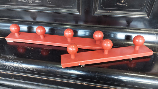 Set/2 Appendiabiti Legno Rosso