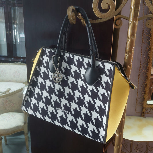 Borsa Pied De Poule Piùbag Con Pochette