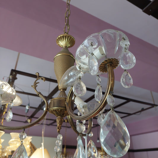 Lampadario Ottone/gocce 3/l