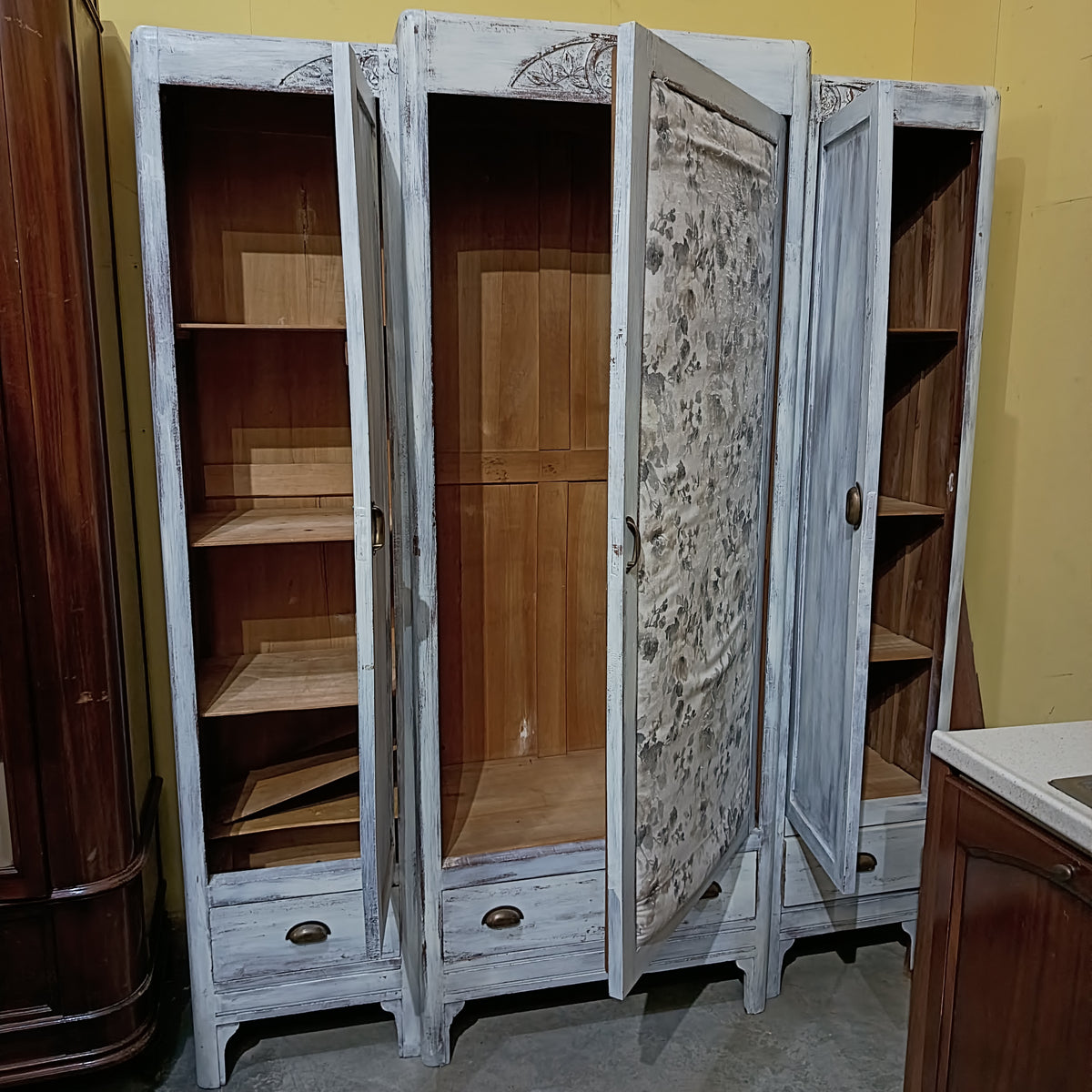 Armadio * Legno Liberty Restyling Shabby Cm180x53x217h
