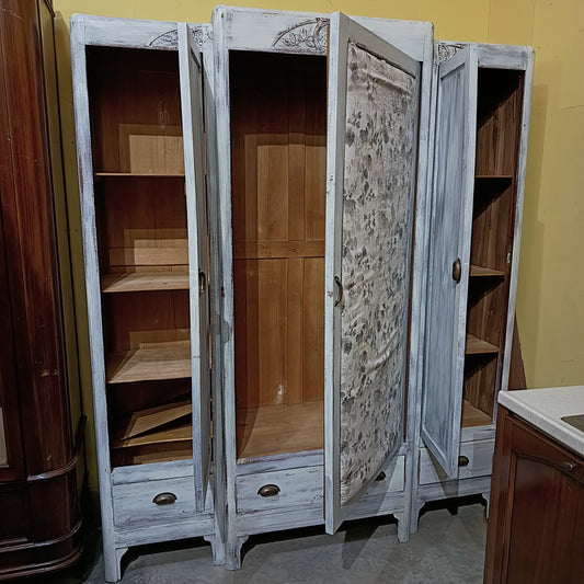 Armadio * Legno Liberty Restyling Shabby Cm180x53x217h