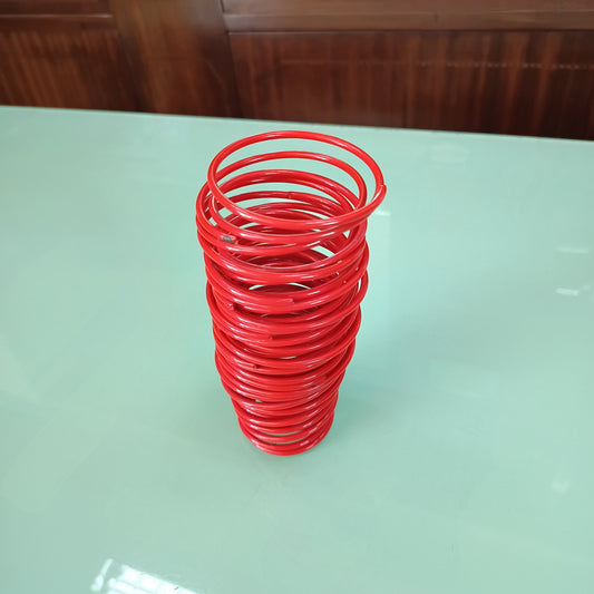 Set/10 Portabicchieri Molla Metallo Rossa