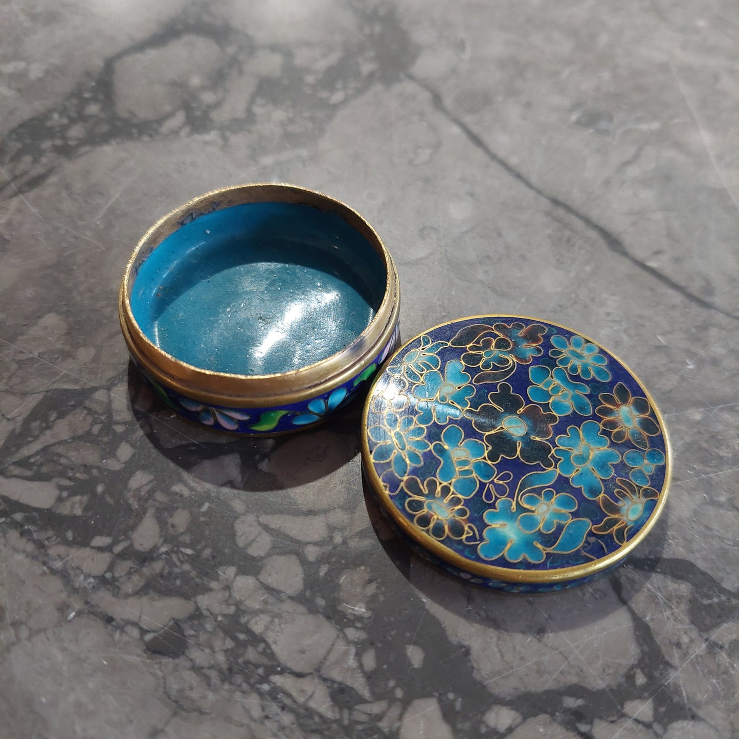 Mini Scatolina Tonda Cloisonnè Cinese