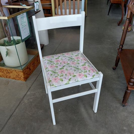 Sedia Legno Bianco Imb. Fiori