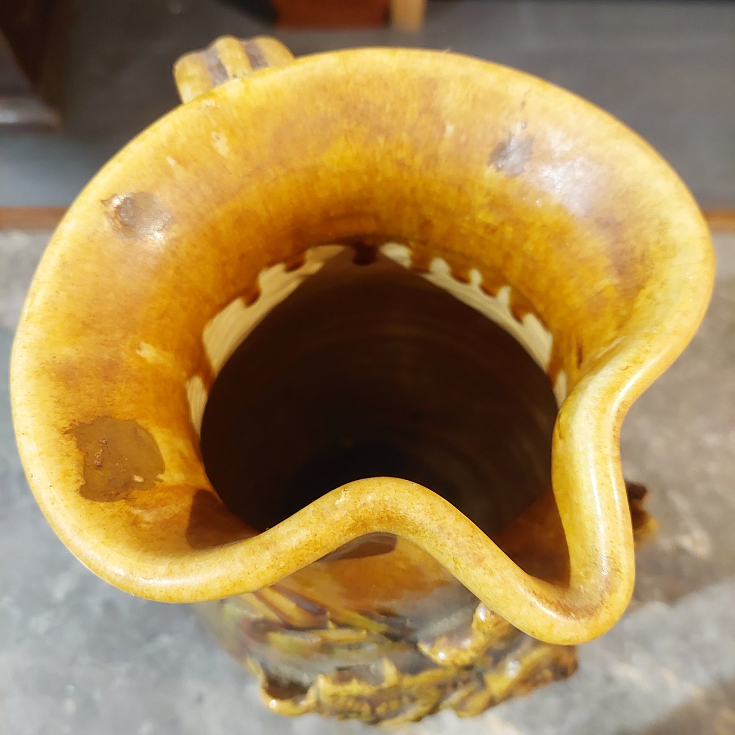 Caraffa Terracotta Smaltata Vintage