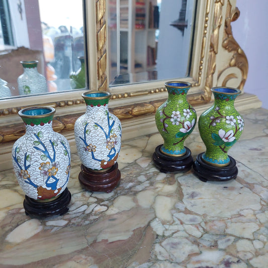 Coppia Vasetti Cloisonne