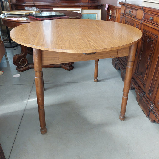 Tavolo Tondo Formica Noce 1/c Cm106,5x78