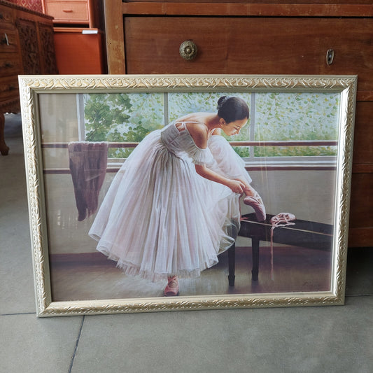 Quadro Stampa Ballerine Cornice Argentata