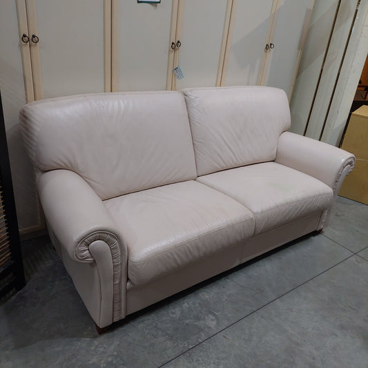 Divano Ecopelle* Panna 3/posti Cm205x90x93h