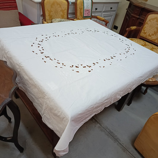 Tovaglia Bianca Intaglio Cm 165x130