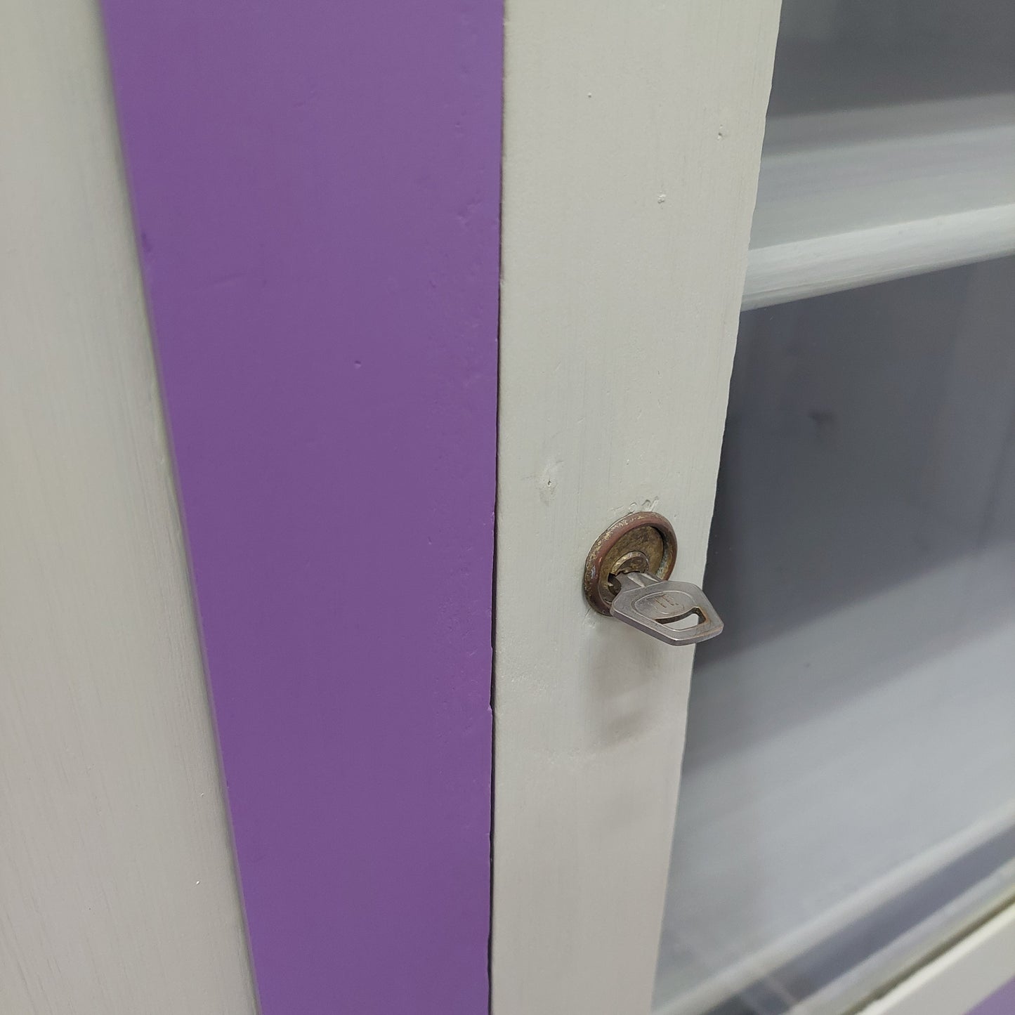 Vetrina Legno St.liberty Restyling Bicolore Cm183x52x186h