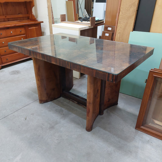Tavolo Legno/vetro St. Decò Cm145/241x92x82h
