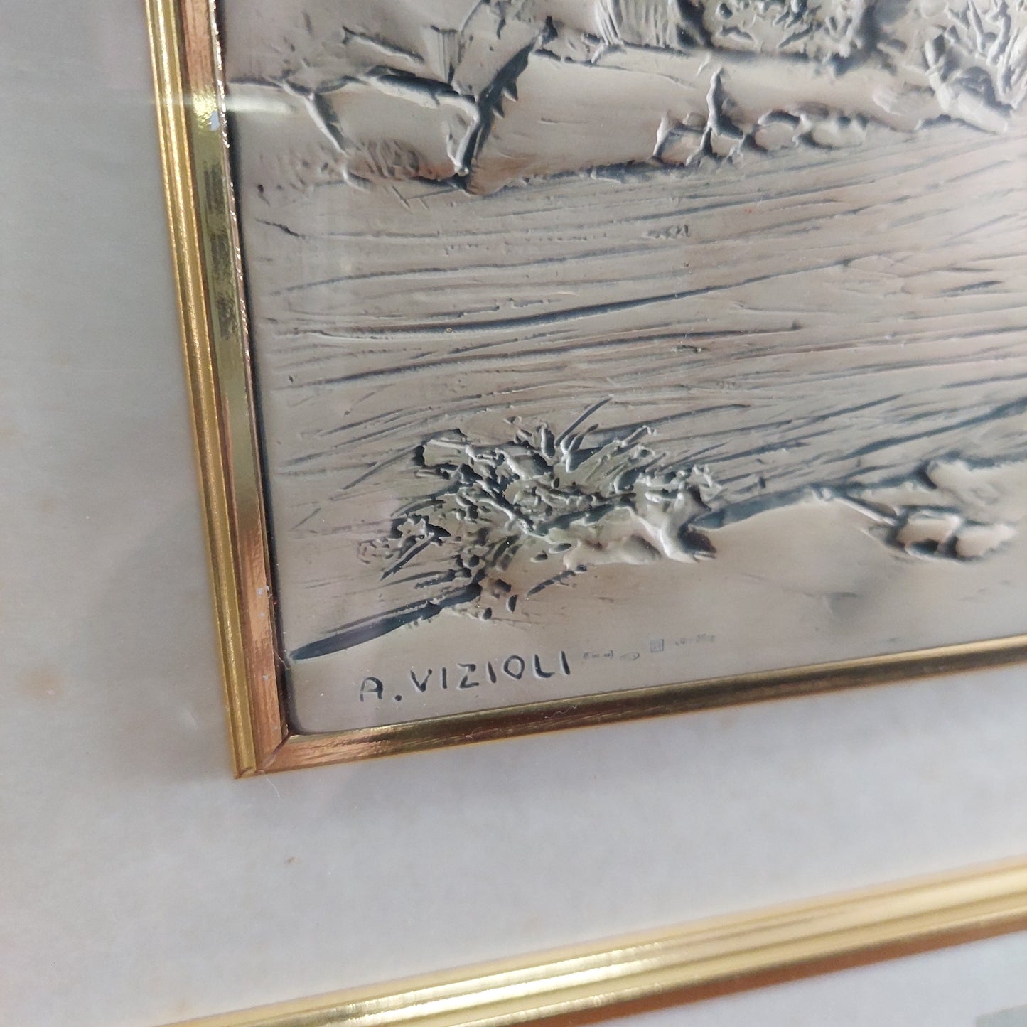 Q/paesaggio Di A. Vizioli Su Lamina Argento Cm59x53