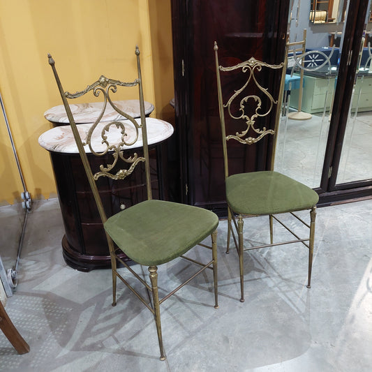 Coppia Sedie Ottone Anni 50