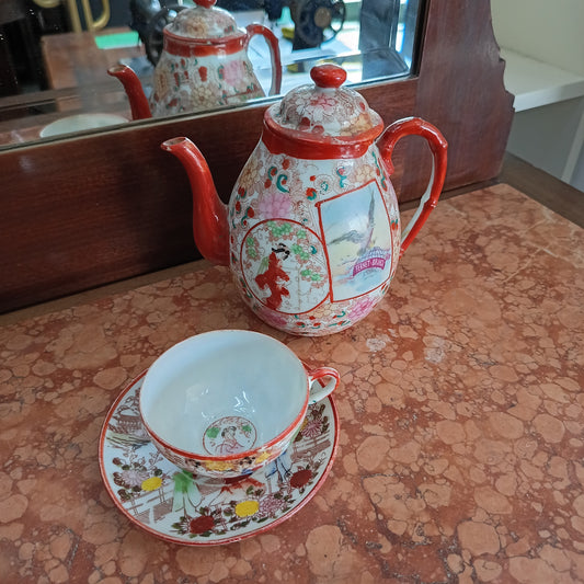 Set/2 Pezzi Porcellana Giapponese Vintage