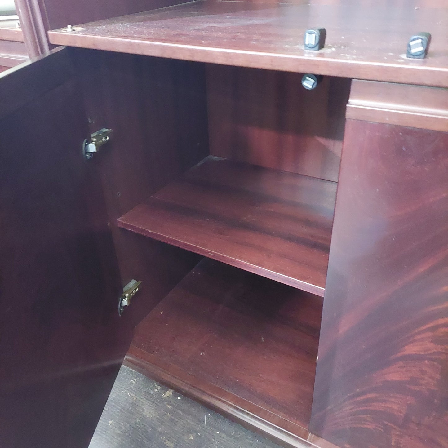 Libreria Legno Noce Scuro 4/r 2/s Cm94x46x203h