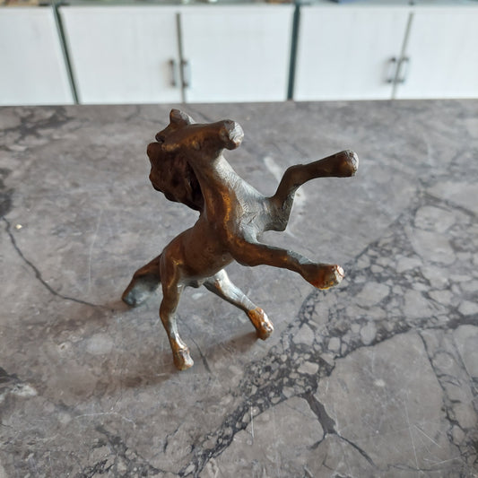 Statuetta * Ottone Cavallo Impennato Cm13x4x13h
