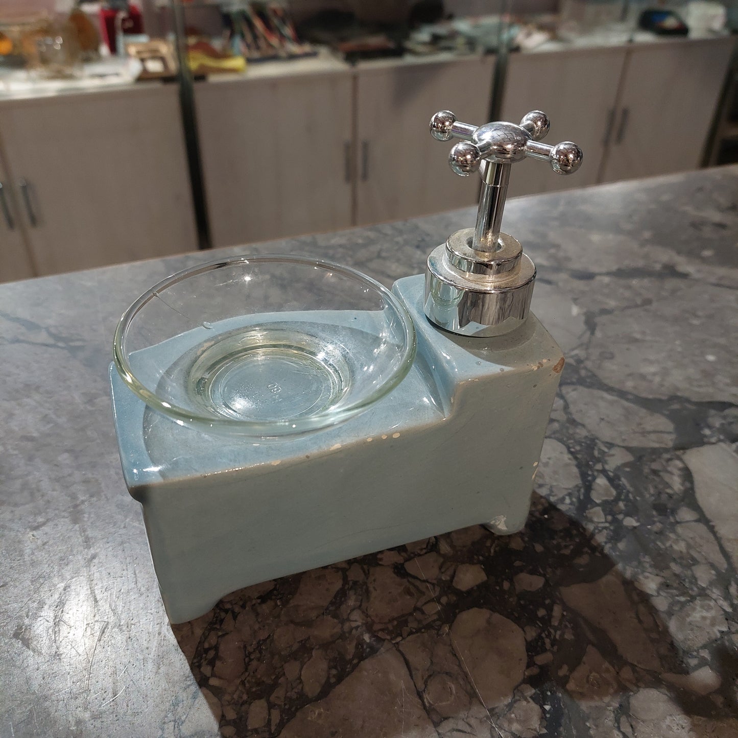 Dispenser Sapone Rubinetto Ceramica * Vintage