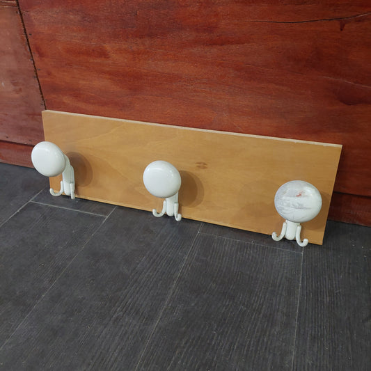 Appendiabiti Da Parete Legno 3 Ganci Plastica
