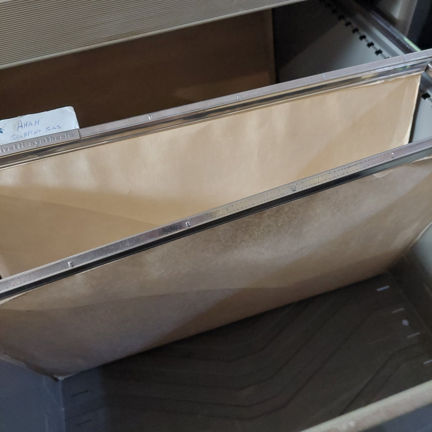 Schedario Metallo 4/c Olivetti Vintage Cm48x66x136h