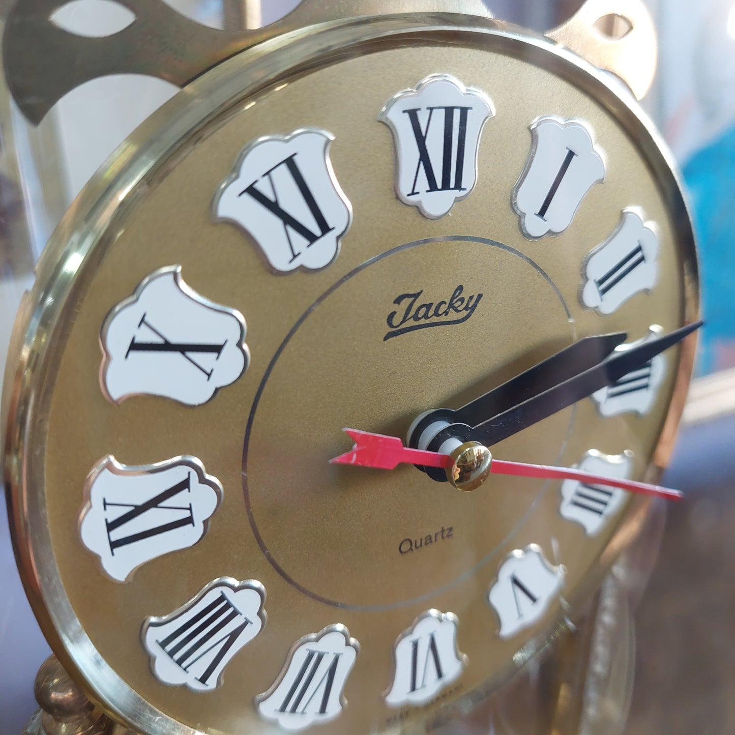 Orologio * Da Tavolo Jacky West Germany Con Campana Di Vetro