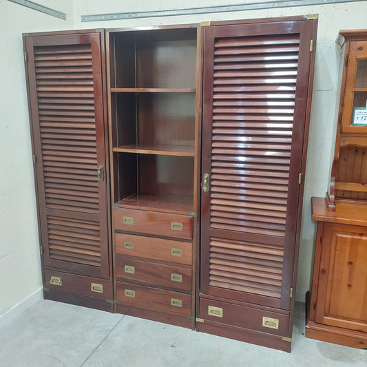 Armadio Legno Stile Marinaro 2/ante 6/cassetti Cm180x60x190h